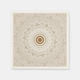 Intricate Geometric Mandala Cocktail Napkins