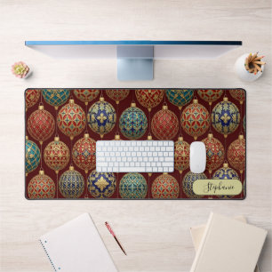Intricate Geometric Ornament Custom Desk Mat