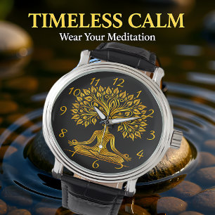 Intricate Gold Buddha Sculpture Watch