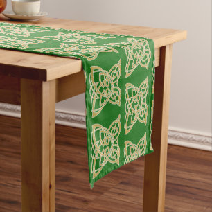 Intricate Gold Celtic Butterfly Pattern  Short Table Runner