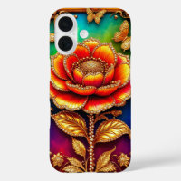 Intricate Golden Flower Art