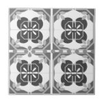 Intricate Grey Azulejos Style Neutral Ceramic Tile<br><div class="desc">Inspired by Portuguese Azulejos,  these beautiful neutral grey tiles make stunning backsplashes for kitchens and bathrooms. These can also be framed for hanging on walls as accent decor.</div>