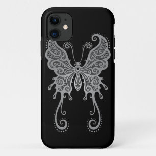 Intricate Grey Butterfly iPhone 11 Case