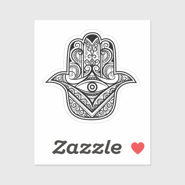 Intricate Hamsa Hand Evil Eye Vinyl Sticker (Sheet)