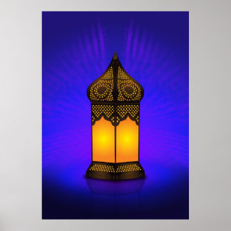 Intricate Islamic Floor Lamp Poster