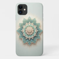 Intricate Layered Geometric Bloom - Modern Teal & 