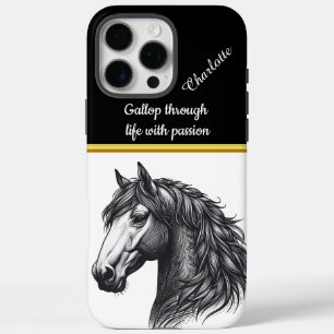 Intricate majestic horse portrait iPhone 16 pro max case