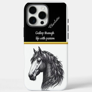 Intricate majestic horse portrait iPhone 16 pro max case