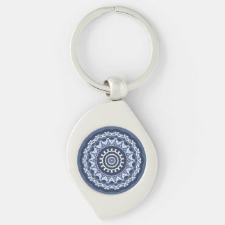 Intricate Mandala Design metal keychain