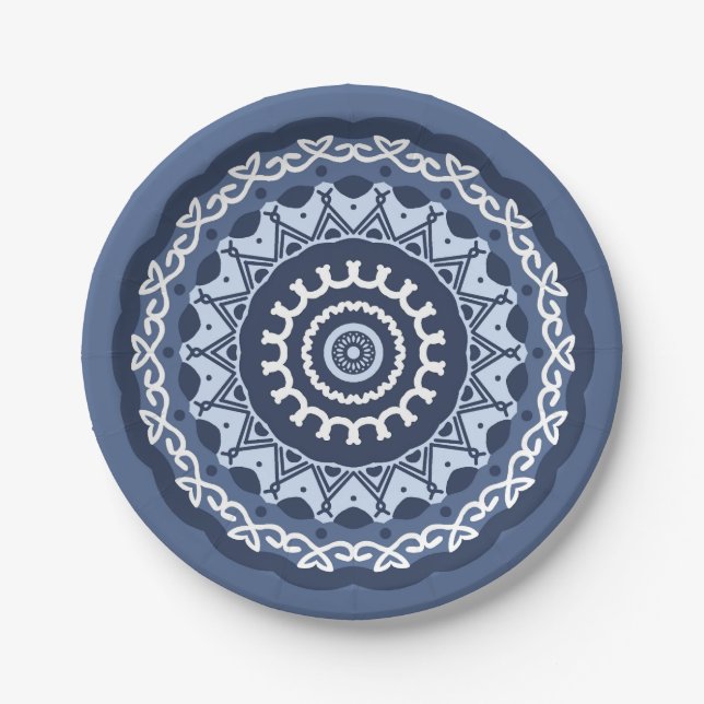 Intricate Mandala Design paper plates (Front)