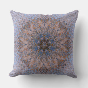 Intricate Mandala Lavender and Dusty Clay Boho Cushion