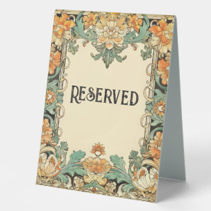 Intricate Motif Filigree, Clear Centre Table Sign