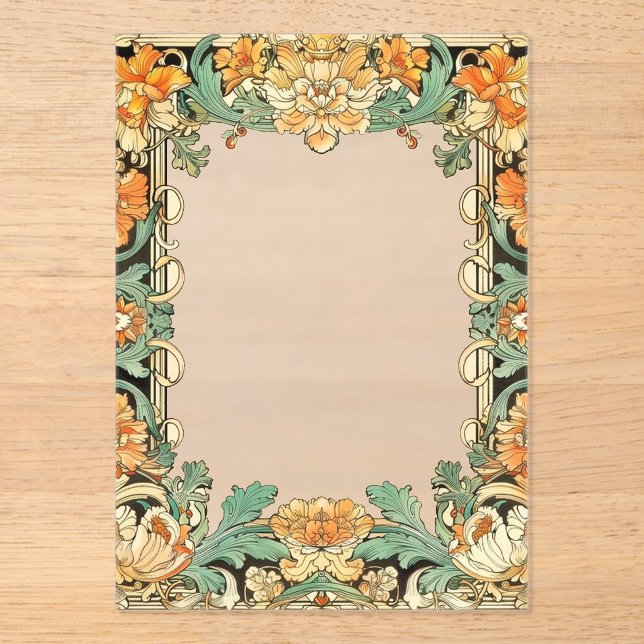 Intricate Motif Filigree Photo or Invite Overlay Acrylic Invitations (Front)