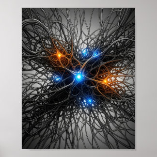 Intricate Neural Network Print