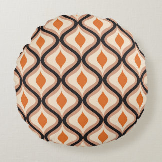 Intricate Ornament: Abstract Seamless Design Round Cushion
