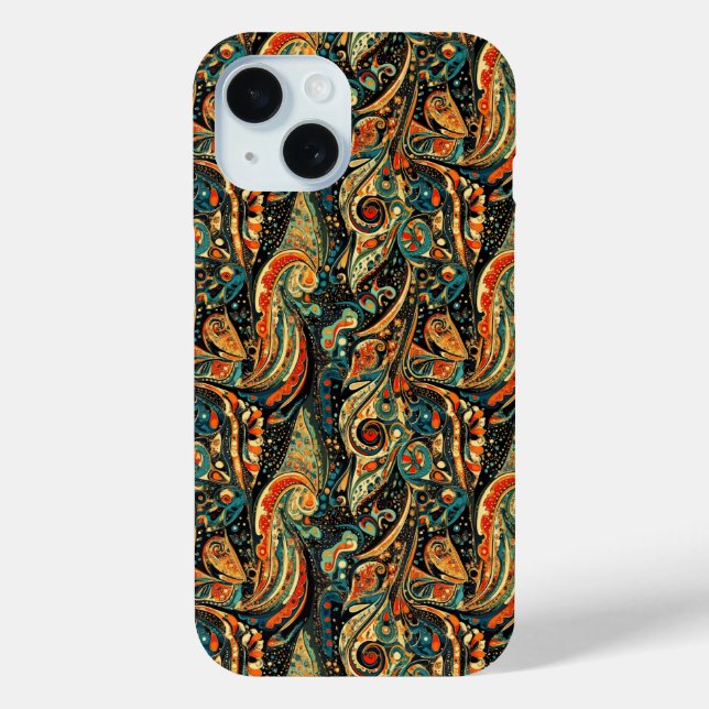 Intricate Ornamental Floral Pattern Case-Mate iPhone Case (Back)
