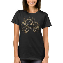 Intricate Ornate Floral Swirl and Flowers Design