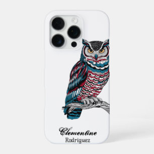 Intricate Owl Wood Carving iPhone 16 Pro Case