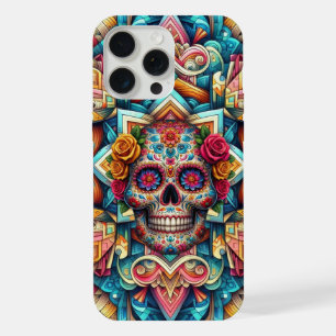 Intricate patterns Sugar Skull iPhone 15 Pro Max Case