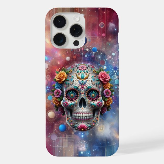 Intricate patterns Sugar Skull iPhone Case (Back)