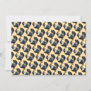 Intricate Rooster Illustration Invitation