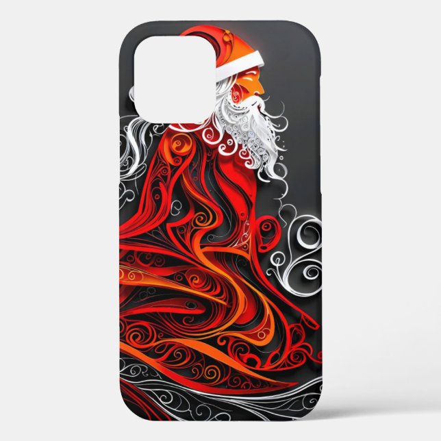 Intricate Santa Paper Cut Case-Mate iPhone Case (Back)