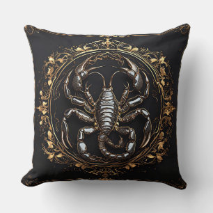 Intricate Scorpion Design with Ornate Accents Cushion