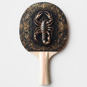 Intricate Scorpion Design with Ornate Accents Ping Pong Paddle