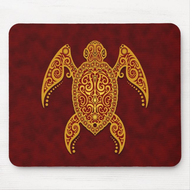 Intricate Sea Turtle Mouse Pad (Front)