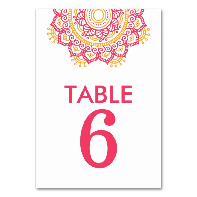 Intricate Setting Table Number (Front)