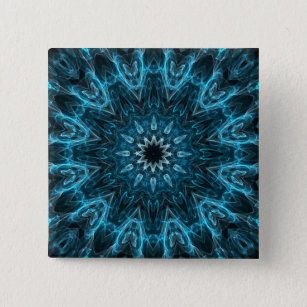 intricate snowflake 15 cm square badge