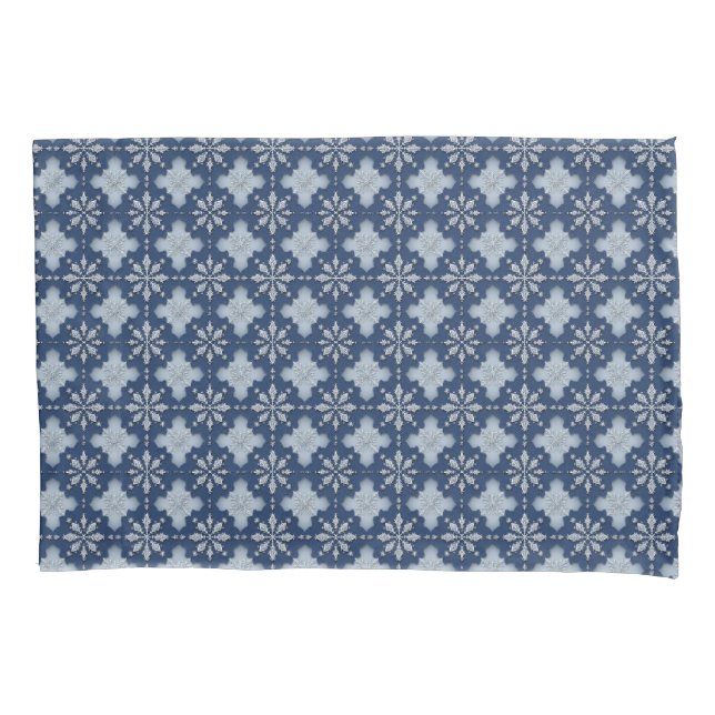 Intricate Snowflake Pattern Pillowcase (Front)