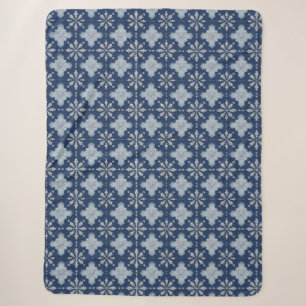 Intricate Snowflake Pattern Sherpa Blanket