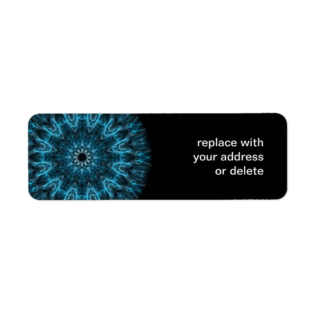intricate snowflake return address label (Front)