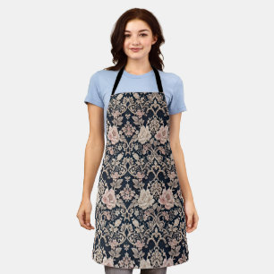 Intricate Sophisticated Floral Lace Design Apron
