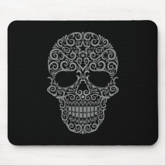 Intricate Sugar Skull – dark Mouse Pad