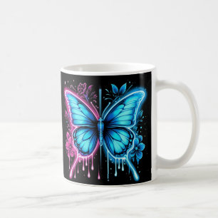 Intricate Swirls and Blooms: A Whimsical Butterfly Coffee Mug