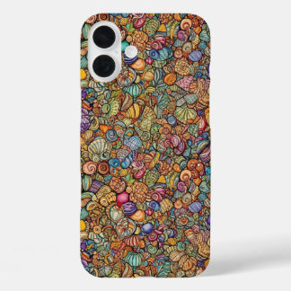 Intricate Tiny Seashells iPhone 16 Plus Case