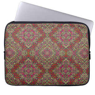 Intricate, Traditional Oriental Rug Motif Design Laptop Sleeve