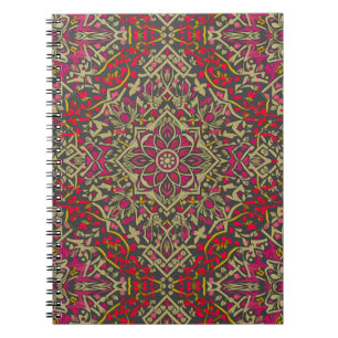 Intricate, Traditional Oriental Rug Motif Design Notebook
