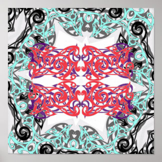 Intricate tribal gate, portal poster