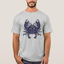 Intricate Tribal Mandala Crab Ornate T-Shirt