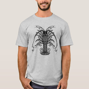 Intricate Tribal Mandala Prawn Ornate T-Shirt