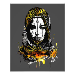 Intricate Tribal Woman Portrait Photo Print