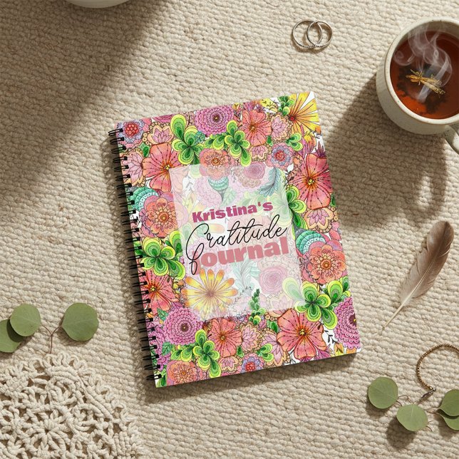 Intricate Vibrant Artistic Hand-drawn Florals Notebook (Creator Uploaded)