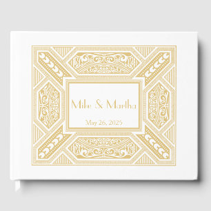 Intricate Vintage Great Gatsby Art Deco Wedding Gu Guest Book