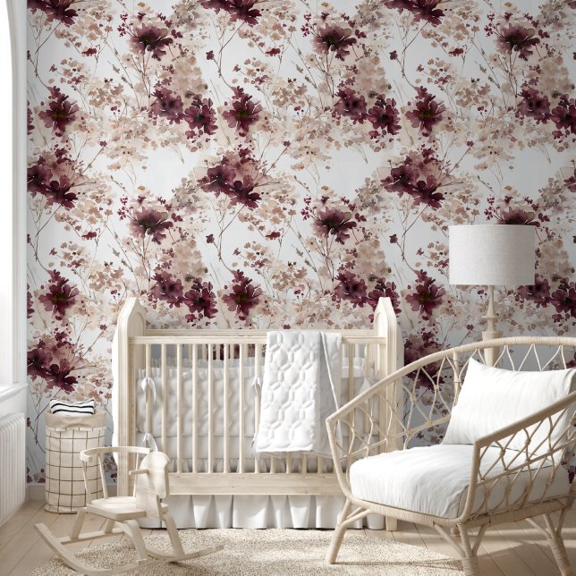 Intricate Watercolor Floral Pattern Wallpaper (Kids)