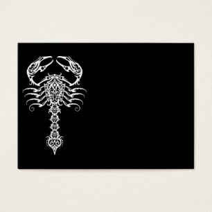 Intricate White Tribal Scorpion