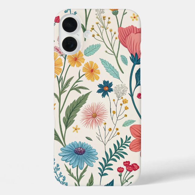 INTRICATE WILDFLOWER PRINTS Case-Mate iPhone CASE (Back)