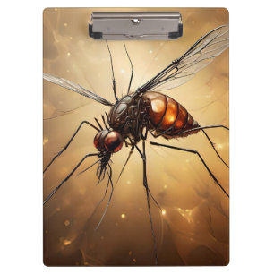 Intricate Wings: The Mosquito Fractal Art Clipboard